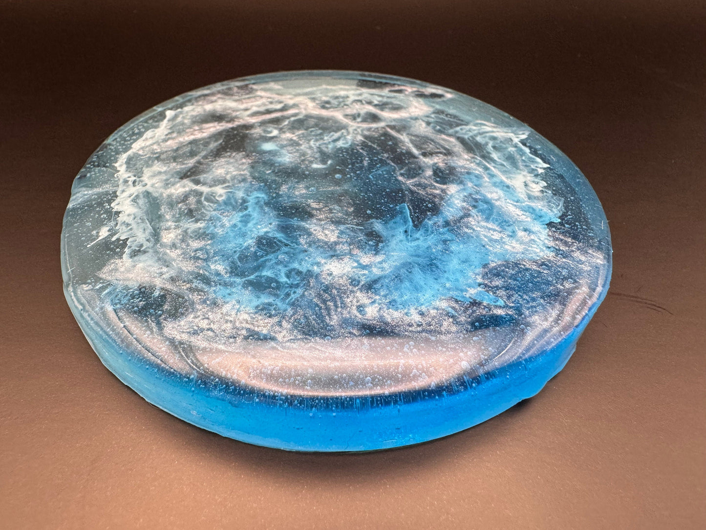 Coaster Epoxy Resin Ocean Beach Waves Singular