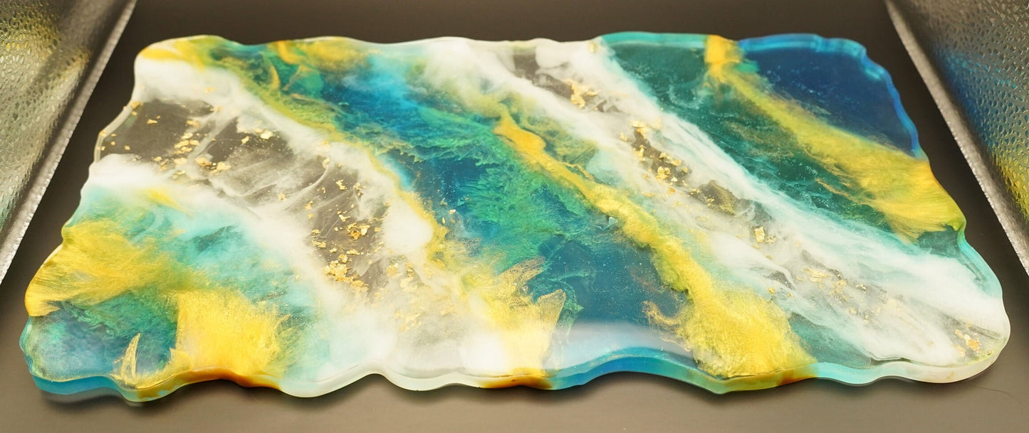 Large Custom Personalized Image Epoxy Resin Tray 14 x 8 inch