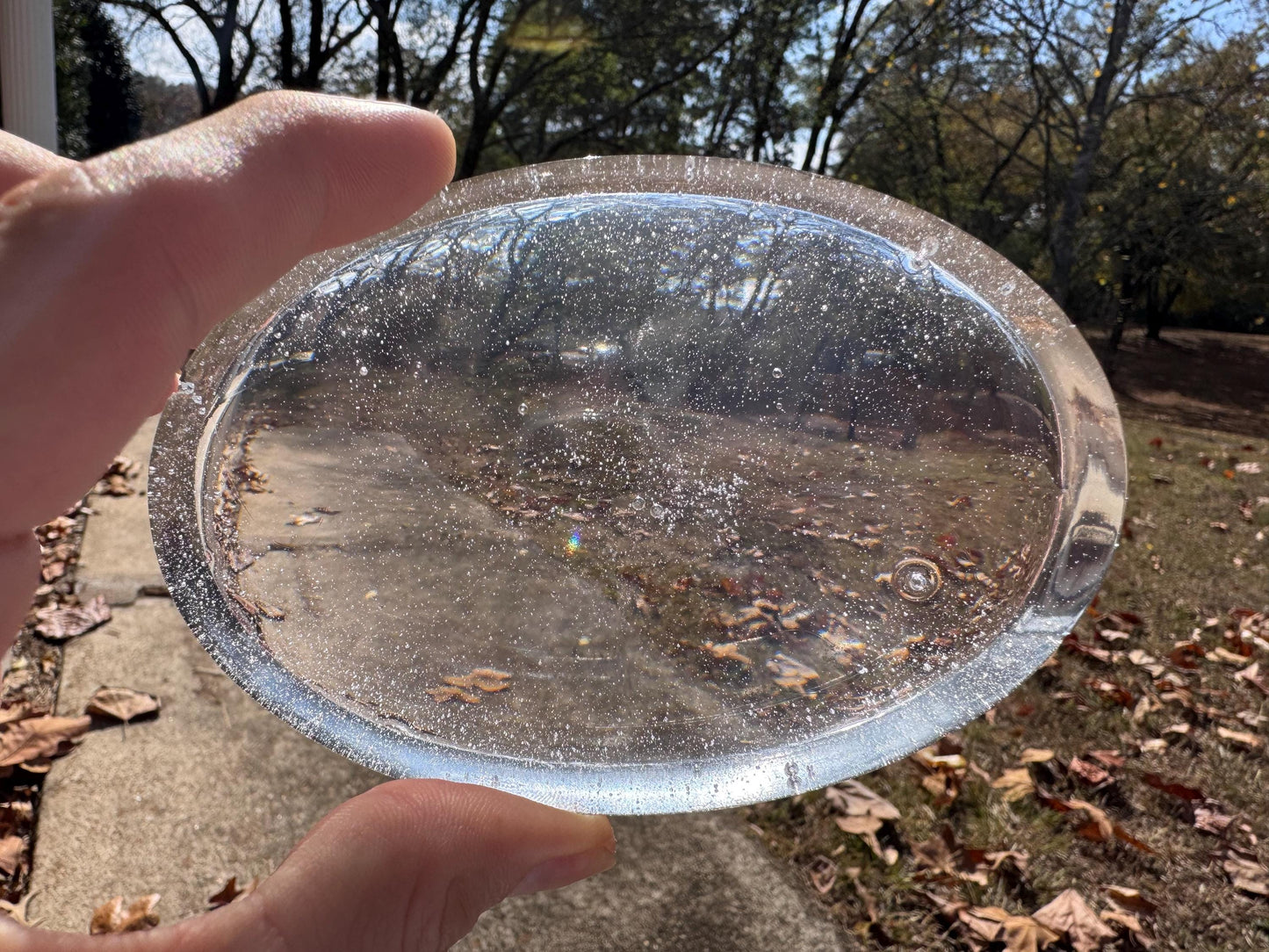 Clear with Bubbles Epoxy Resin Soap Dish