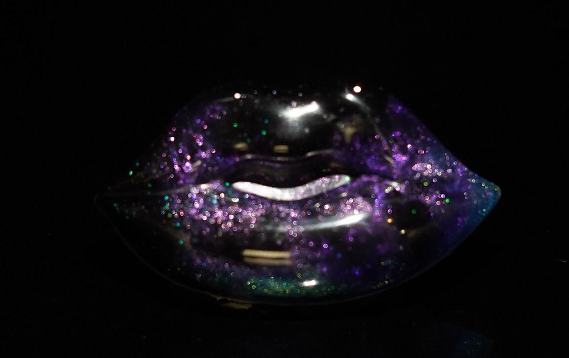 Personalized Custom Lips Epoxy Resin Charm Keychain Pocket Fidget