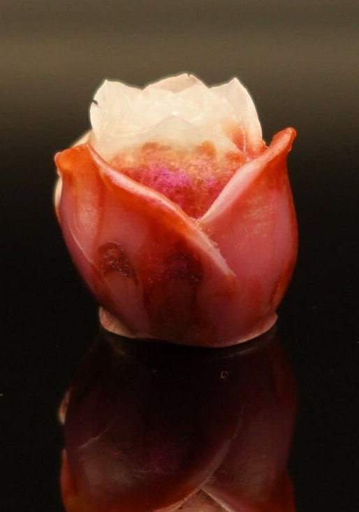 Miniature Rose Epoxy Resin Red Pink White Duochrome Desktop Home Decor