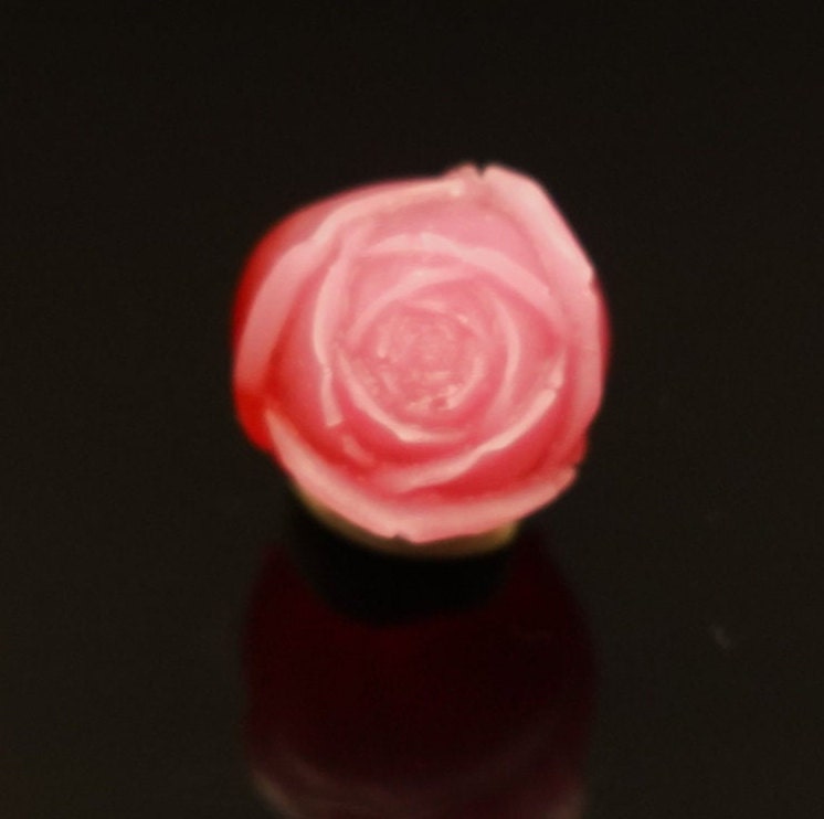 Miniature Rose Epoxy Resin Pink Red Desktop Home Decor