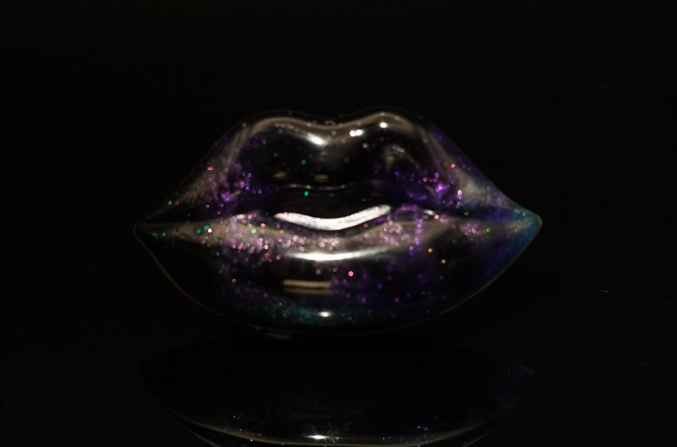Personalized Custom Lips Epoxy Resin Charm Keychain Pocket Fidget