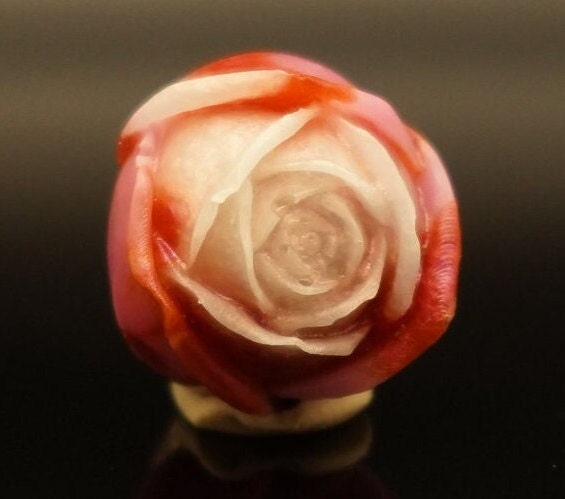 Miniature Rose Epoxy Resin Red Pink White Duochrome Desktop Home Decor