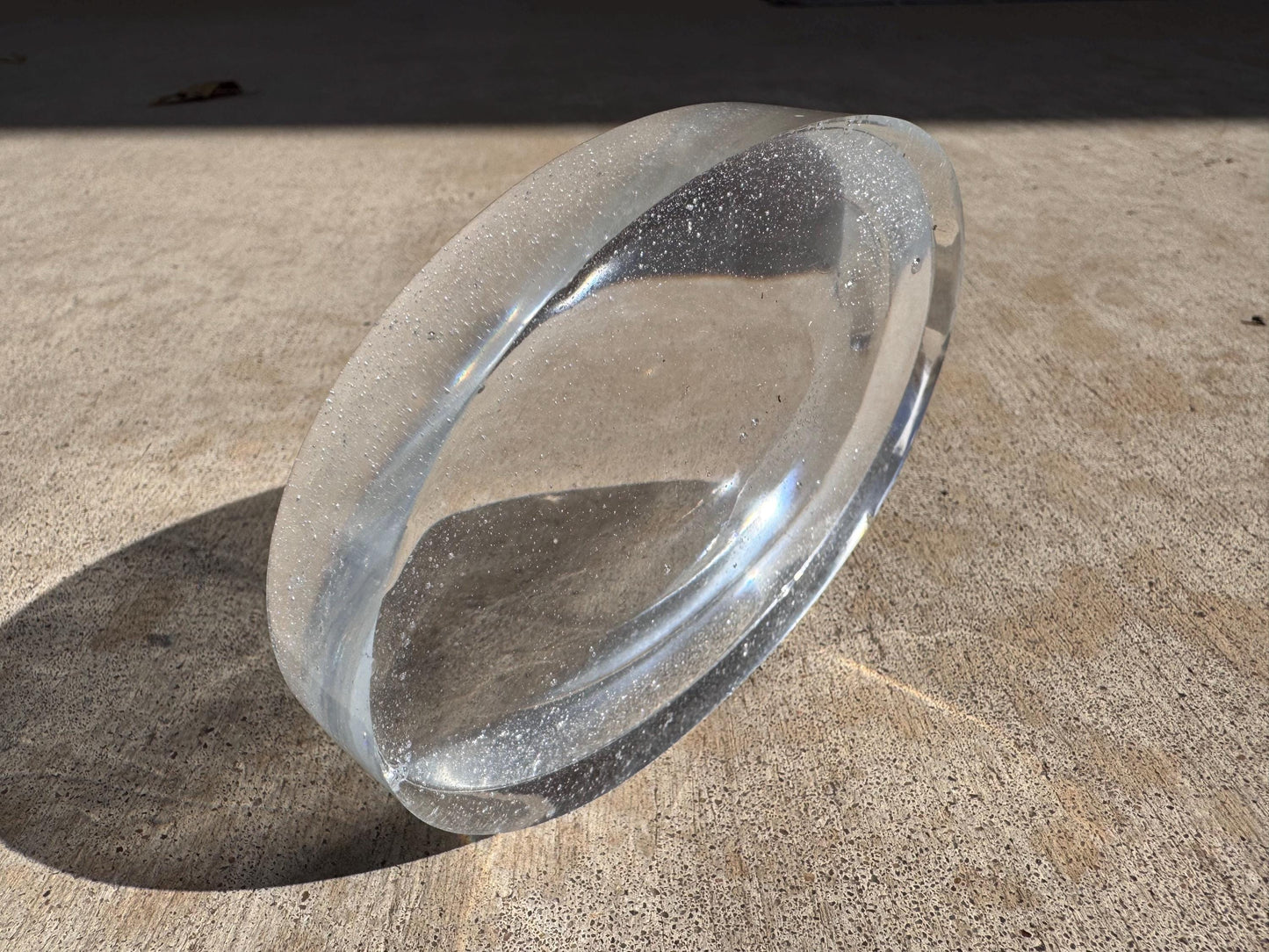 Clear with Bubbles Epoxy Resin Soap Dish