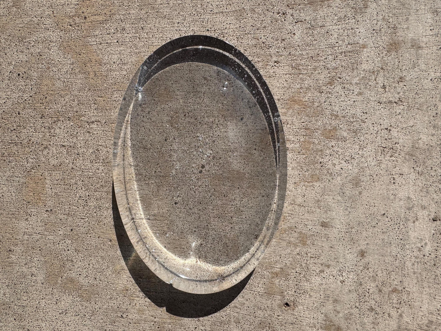 Clear with Bubbles Epoxy Resin Soap Dish