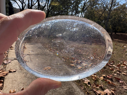 Clear with Bubbles Epoxy Resin Soap Dish